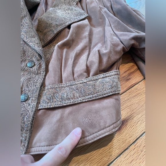 VTG Global Identity GIII Leather Aviator Jacket Women’s Size Small Brown - Picture 14 of 15